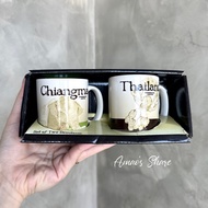 T Thailand Starbucks Cup Classic Limited Collection Chiang Mai City Cup Ceramic Mini Concentrated Cup Mug Set