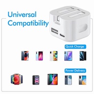 <INT>20W USB+Tpye C Power Adapter (14/13/12/11/X/8/7）Fast Charger with Cable wall charger