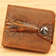 Billetera Hombre (Spanish For "mens Wallet") Alligator Leather Wallet Vintage Style Wallet Crocodile Mens Wallet Genuine Leather Wallet