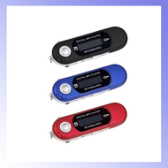 เครื่องเล่น MP3 Playe เครื่องเล่น MP3 Player Sport Digital Music มินิ USB MP3เครื่องเล่นเพลงดิจิตอลหน้าจอ LCD รองรับ 4GB TF Card &amp; วิทยุ FM พร้อมไมโครโฟนสีดำสีน้ำเงิน ถ่าน 1 ก้อน+หูฟัง+กล่องพกพา
