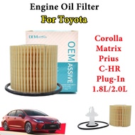 Toyota Car Engine Oil Filter For Corolla Matrix Prius V C-HR Plug-In 2009-2018 1.8L 2.0L 04152-YZZA6