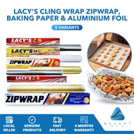 LACY’S Cling Wrap Zipwrap, Baking Paper & Aluminium Foil – Cooking, Grilling, Wrapping, Food Storage