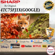SHARP 75 INCH 4K UHD GOOGLE TV 4TC75FJ1X