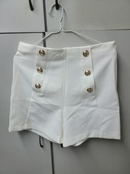 ZARA 白色 英倫風 短褲