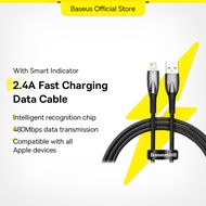 Baseus Smart Led Light USB To Lightning Cable For iPhone 14 Pro Max 2.4A Fast Charging Data Cable Gl