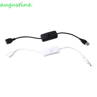 AUGUSTINE USB Cable with Switch Hard Disc Durable Copper Material Cable Toggle Power Supply Power Line USB Extension Cord