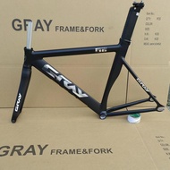 ❁700C 48CM 52CM Gray Muscle Frame Alloy Fork Carbon Fork Track Bike Fixie Single Speed Frame Rac 3☃