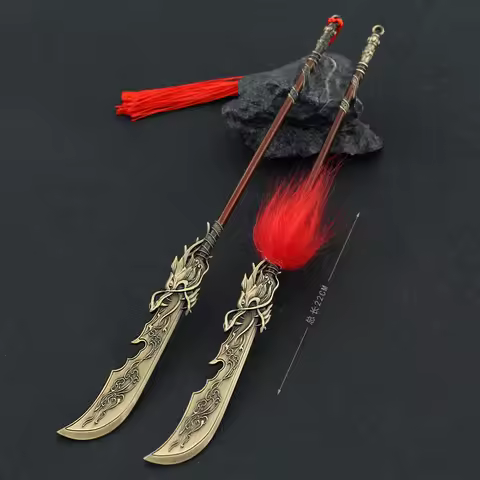 22cm Azure Dragon Crescent Glaive Wo Long: Fallen Dynasty Guan Yu Game Peripherals Ancient Chinese M