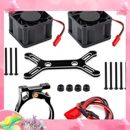 dgkRC Car Upgrade Dual Cooling Fan 4985 1717 Motor Heat Sink Kit for 1/5   6S 8S  KRATON Outcast Bla