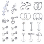 16g Cartilage Earring Stud Hoop Tragus Stud Earring Cartilage Piercing Jewelry Forward Helix Earring