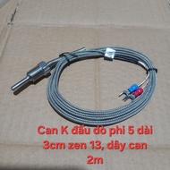 Can K 5 probe, 3cm long, zen 13, 2m can wire