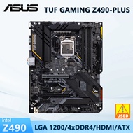 TUF GAMING Z490-PLUS เมนบอร์ด In Z490 LGA 1200สนับสนุน I3-10105 11400 10700 10850 11900ทอง G6505 Cpu