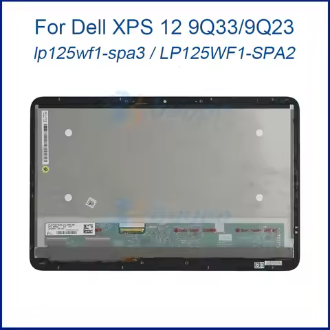 Laptop LCD Screen For Dell XPS 12 9Q33 lp125wf1-spa3 9Q23 LP125WF1-SPA2 touch digitizer LCD Display 