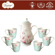 Vantage Tiffany Blue Magnolia Jug Set (8 Pcs)