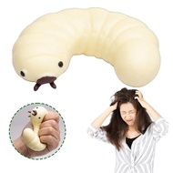 Cute Soybean Worm Squishy Toy Pinching Fun Slow Rise Stretchy Toy W7