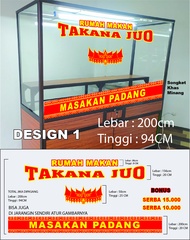 STIKER ETALASE NASI PADANG WARTEG DLL