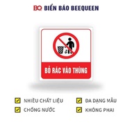 Reminder sign to REMOVE GARBAGE IN BOX 20x20cm - BQ