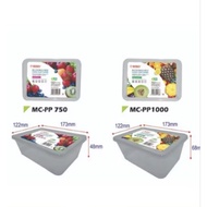 (10 PCS) NISO Rectangular Disposable Plastic Food Container / Kotak Durian PP750-10S PP1000-10S
