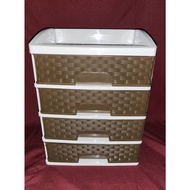 rattan elegant 4 Layer office cabinet / drawer / school supplies storage / tool box / durabox / 4L