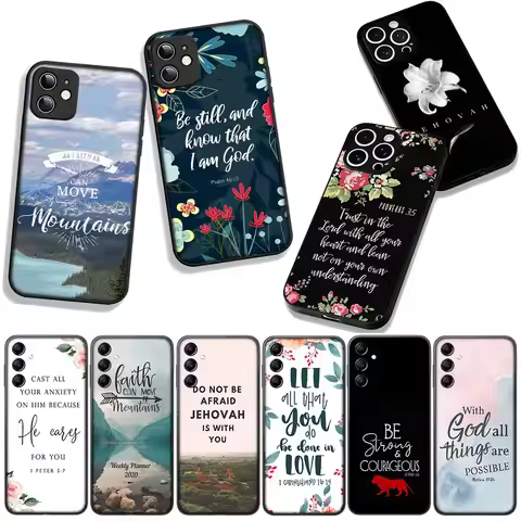Bible Verse Flower Faith Christian Philippians Case for Samsung Galaxy S25 S24 S22 S23 FE Ultra Plus