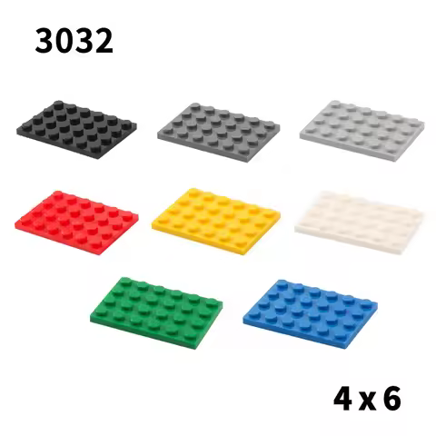 20pcs Moc bricks 3032 Plate 4x6 Small Base DIY Creative Enlighten Building Blocks Bricks Compatible 
