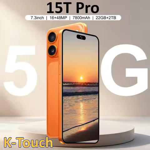 K-Touch 15T Pro Mobile Phones Smartphone Android 15 Cell Phone 7.3 Inch 22G+2TB 16+48MP Camera 5G Du
