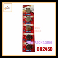 ORIGINAL Panasonic Lithium Coin CR2450 Battery 5pcs pack (Panasonic Malaysia)