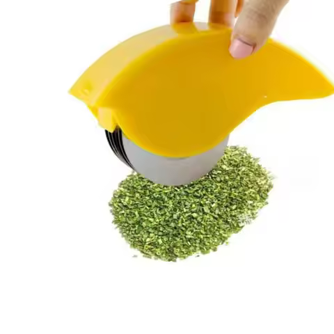 Parsley Chopper Roller Herb Roller Mincer Manual Vegetable Cutter with 6 Stainless Steel Blade Kitch