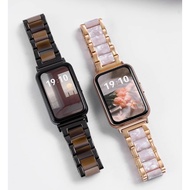 Luxurious Metal Resin Watchband For Huawei Watch Fit 2 Strap Huawei Fit Wristband Simple Huawei Fit Strap Replacement Huawei Fit2 Strap Smart Watch Strap Huawei Watch Fit Strap