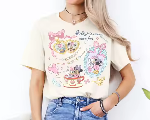Disney Minnie and Daisy T-shirts, Disney Park Girls' Journey T-shirt, Best Friend Disney Minnie Girl