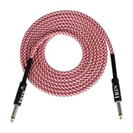 Electric Guitar Bass Cable Musical Instrument Audio Cable 1/4 Inch to 1/4 Inch TS Straight Plugs, 3 