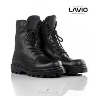 SAFETY SHOES MEN'S SAFETY BOOTS TNI POLRI SATPAM LAVIO GENUINE LEATHER AX7 ORIGINAL