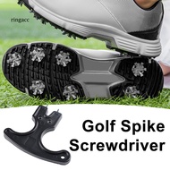 RI- Golf Spike Wrench with Ergonomic Handle, Universal Golf Shoes Spike Removal Tool, 2-Pin Golf Cle