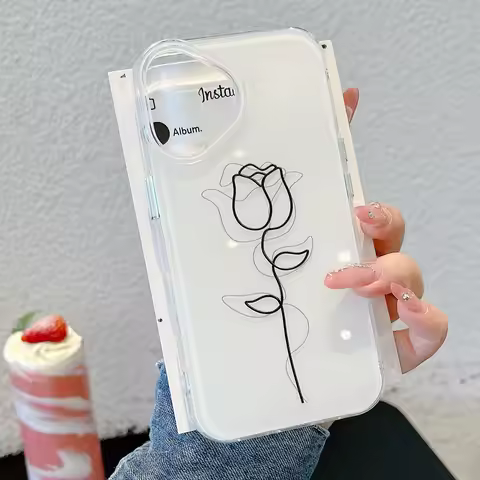 Simple Line Rose Casing For Honor GT 5G 300 200 100 90 80 70 Pro Plus 60 50 Pro 9X Pro X7A Ultra SE 