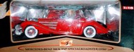 MAISTO  1/18   賓士 500K 敞篷車  1936 精品模型 紅色車