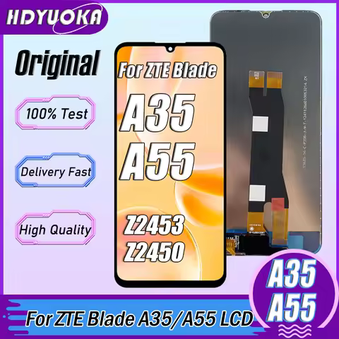 6.75" Original For ZTE Blade A35 Z2453 LCD Screen Display Touch Screen Digitizer For ZTE Blade A55 Z