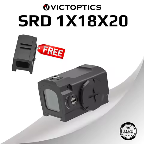 VictOptics SRD 1x18x20 Red Dot 4MOA Motion Sensor for Glock fit A.C.R.O. 9 Brightness Side Battery f