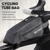 oc Bicycle Bag Multi-functional Bike Carryall Capacity Triangle Bicycle Top Tube Bag for Mtb Road Bike Non-slip Fixing Front Frame Pouch with Fastener Strap for Scooter