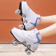Roll Shoes Anglut convertible shoes heelys four-wheel adult skates dual-purpose roller skates for me