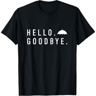 Men's cotton T-shirt Hello Goodbye Hands Academy Funny Design T-Shirt 4XL , 5XL , 6XL