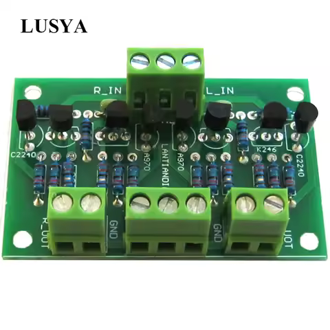 Lusya Preamplifier Buffer Preamp 2SK246/2SJ103 C2240/A970 For CD Player Amplifier DC 12-18V