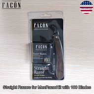 Facon® Straight Razors for MenRazorKit with 100 Blades มีดโกนหนวด สำหรับผู้ชาย