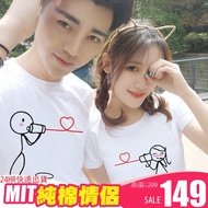 Customization.best Couple Wear.pure Cotton Mit.class Service [Y0630] Short Sleeve-Comic Series-Love 