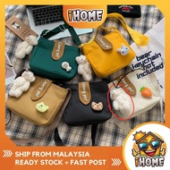 iHOME 1018 G-Dragon Summer ins Casual belt crossbody shoulder female woman canvas bag beg kanvas wan