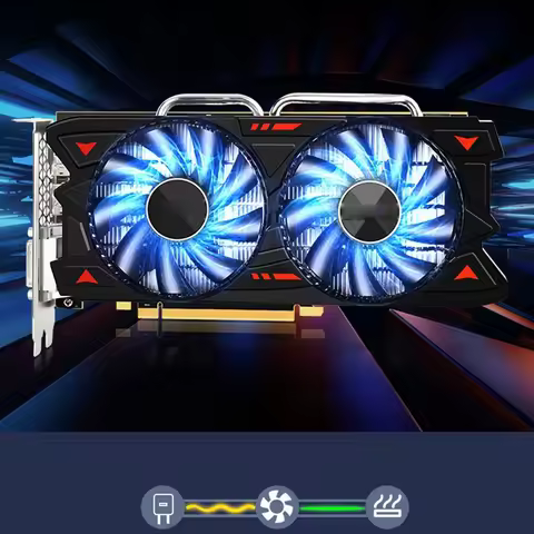 1Set RX580 8G Graphics Card Radiator Dual Fan Game Graphics Card 7000Mhz Desktop Computer Game Graph