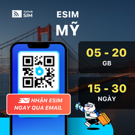 [GOHUB] eSIM du lịch Mỹ - Gói cố định ( 15 - 30 ngày) - eSIM gửi qua email