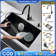 NANO Sink Bowl 304 Stainless Steel Kitchen Double Single Bowl Basin Sink high quality Black&Silver