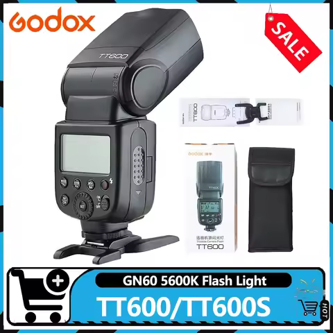 Godox TT600 TT600S GN60 5600K 0.1-2.6s Recycle Time On Camera Flash Light compatible with Sony Nikon