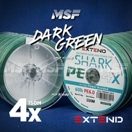 [MSF] Extend Shark PE 4x and 8x Casting Braided | 15lbs - 60lb | Braided Tali Benang 4 8 sulam | Rea