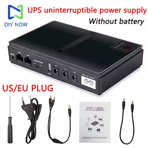 AC85-265V DC1018L Router 5V 9V12V Fiber Optic Modem Monitoring Backup Ups Uninterruptible Power Supp